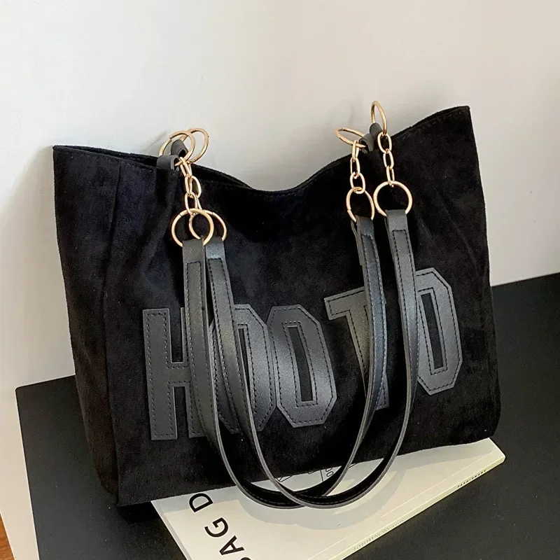단색 숄더백, 트렌디한 레터링 토트백, 여성용 캔버스  - Women Hand Bags For Office 리뷰 및 가격